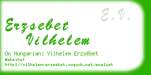 erzsebet vilhelem business card