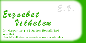 erzsebet vilhelem business card